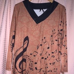 NWT Lily Music Note shirt